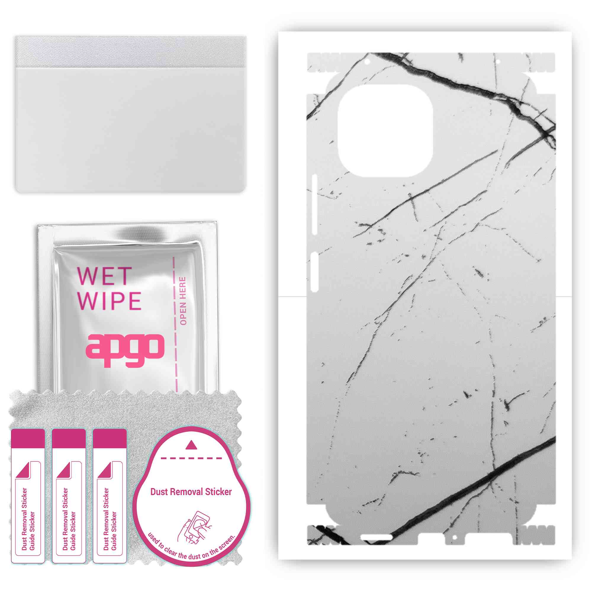 Apgo Protective Skin Sticker for the back+sides compatible with Xiaomi Mi 11 Lite, Full Wrap Film, Foil, Vinyl - Pattern White Marble
Apgo Protective Skin Sticker for the back+sides compatible with Xiaomi Mi 11 Lite, Full Wrap Film, Foil, Vinyl - Pattern White Marble