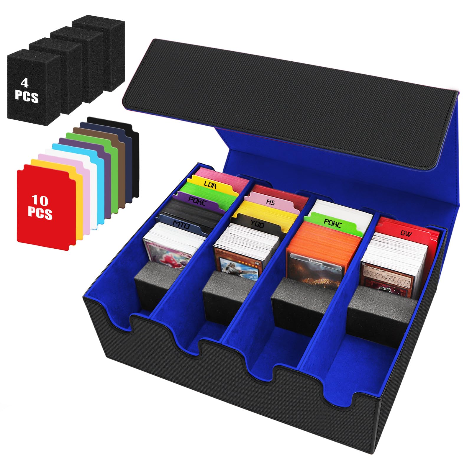 HIMOMO Deck Case, большой емкости, коробка для хранения более 2800 карт, искусственная кожа, 4 губки с 10 разделителями в комплекте, для TCG, Yu-Gi-Oh, MTG, PTCG,
HIMOMO Deck Case, большой емкости, коробка для хранения более 2800 карт, искусственная кожа, 4 губки с 10 разделителями в комплекте, для TCG, Yu-Gi-Oh, MTG, PTCG,