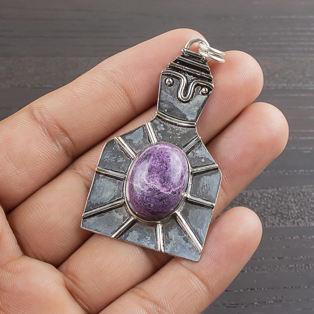 Natural Purpurite Gemstone 925 Sterling Silver Jewelry Designer Pendant 2.2 AJP-1959
Natural Purpurite Gemstone 925 Sterling Silver Jewelry Designer Pendant 2.2 AJP-1959