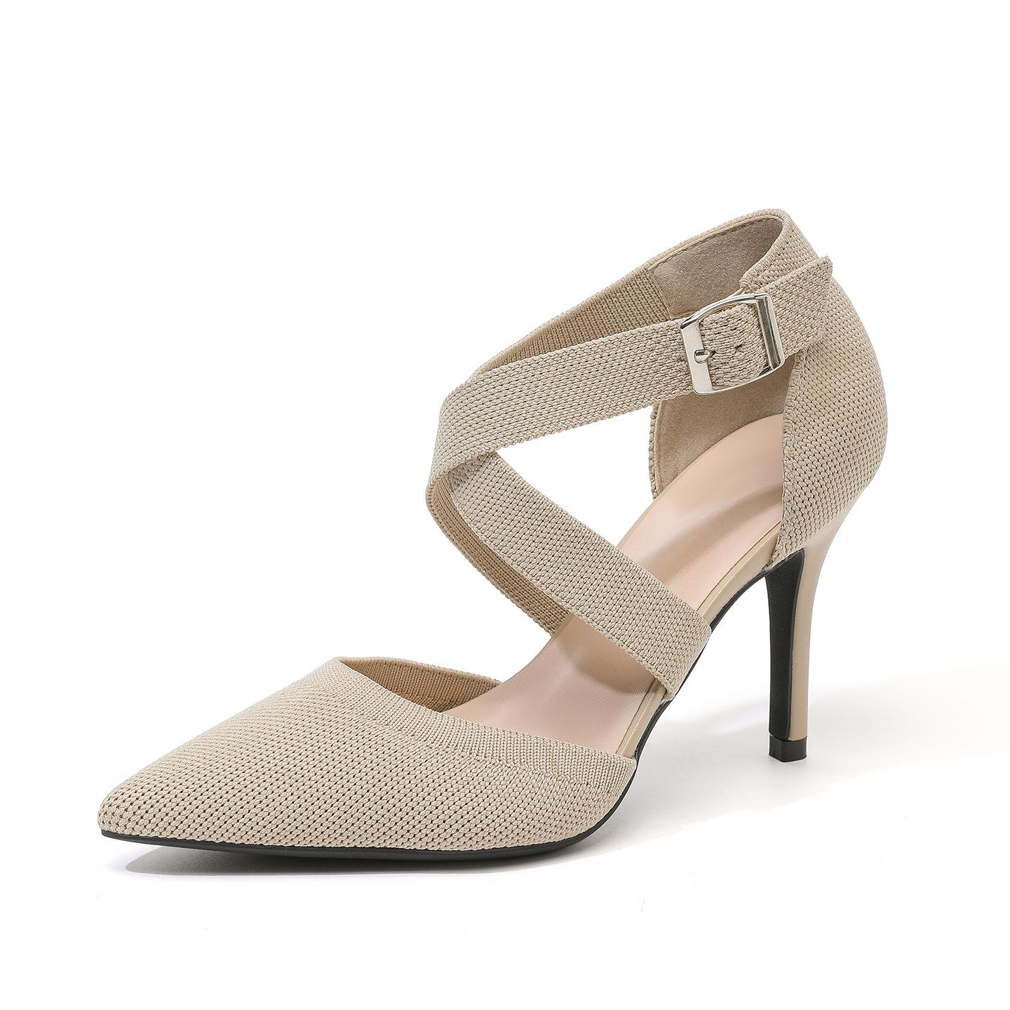 Women s Knit Elastic Cross Strap Slingback Stiletto Sandals Sexy Ankle Strap Shoes for Women Closed Pointed Toe High Heels Dress Pumps for Work Office 43
Women s Knit Elastic Cross Strap Slingback Stiletto Sandals Sexy Ankle Strap Shoes for Women Closed Pointed Toe High Heels Dress Pumps for Work Office 43