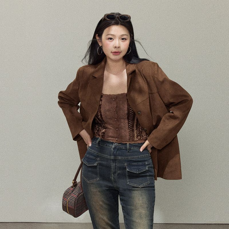 Zhang Ren Autumn Plus size women clothing Chubby Slimming Wear Set Fashionable Royal Sister Style Outerwear Retro Jeans Coat 1XL
Zhang Ren Autumn Plus size women clothing Chubby Slimming Wear Set Fashionable Royal Sister Style Outerwear Retro Jeans Coat 1XL