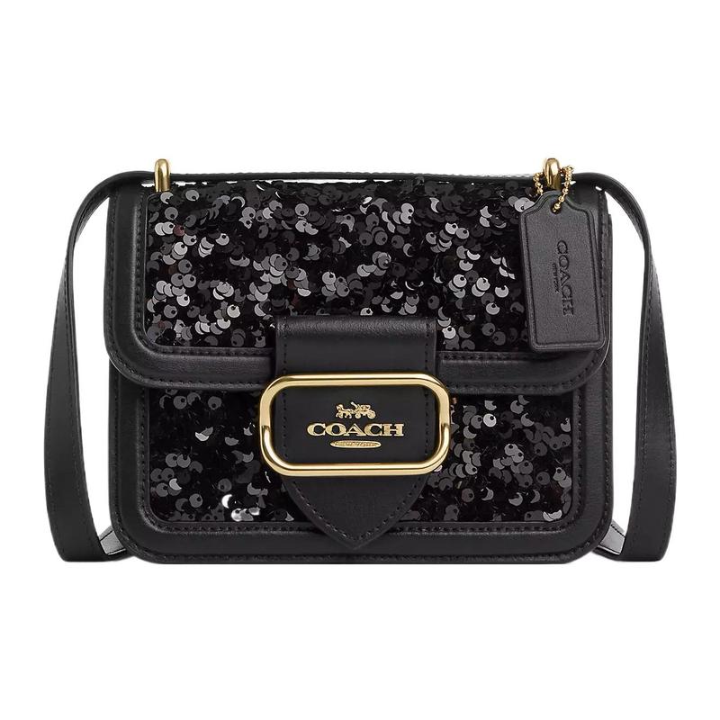 COACH 18 Solid Color Logo Logo Flap Snap Sequin Multifunctional Pocket Cow Leather Shoulder Crossbody Bag Small Women Black чорний
COACH 18 Solid Color Logo Logo Flap Snap Sequin Multifunctional Pocket Cow Leather Shoulder Crossbody Bag Small Women Black чорний