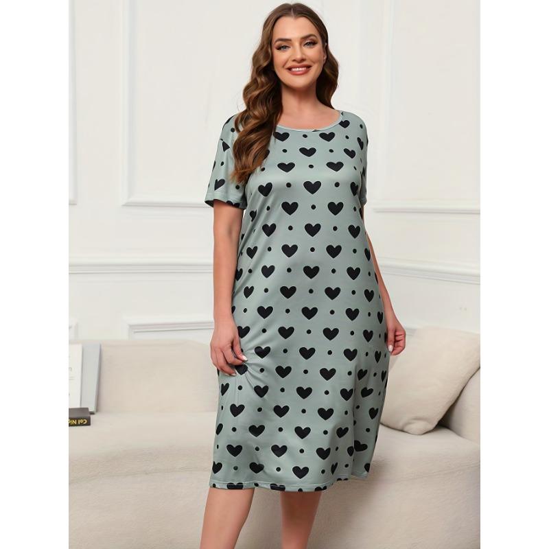 Платья больших размеров, микро-эластичные ночные рубашки, пуловеры с короткими рукавами, платья с круглым вырезом, женская домашняя одежда больших размеров 8XL
Платья больших размеров, микро-эластичные ночные рубашки, пуловеры с короткими рукавами, платья с круглым вырезом, женская домашняя одежда больших размеров 8XL