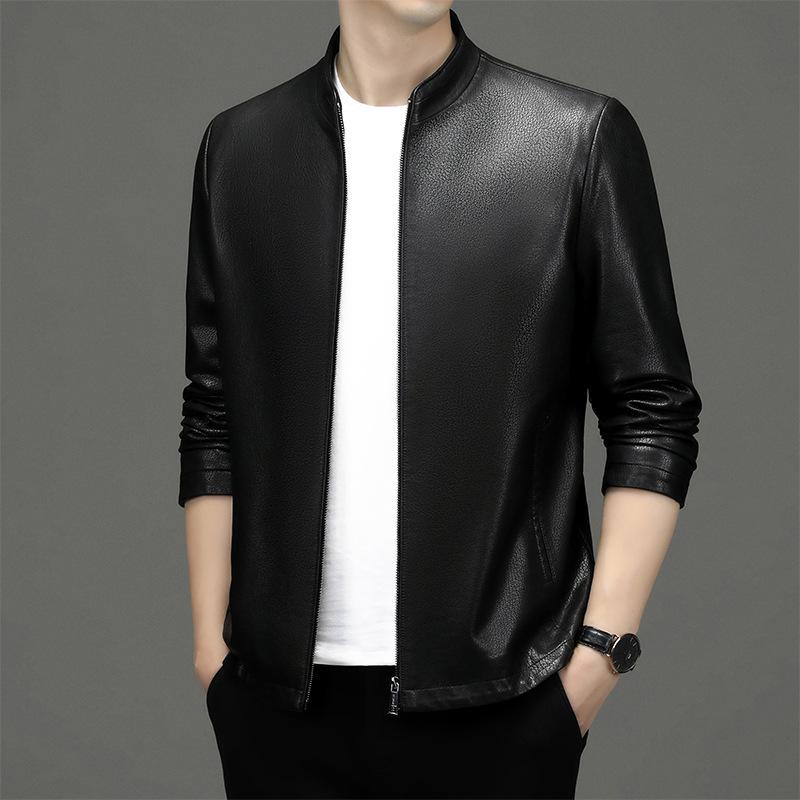 Men s Luxury Lambskin Leather Jacket - High-End Korean Style, Simple Business Outerwear in Black XL
Men s Luxury Lambskin Leather Jacket - High-End Korean Style, Simple Business Outerwear in Black XL