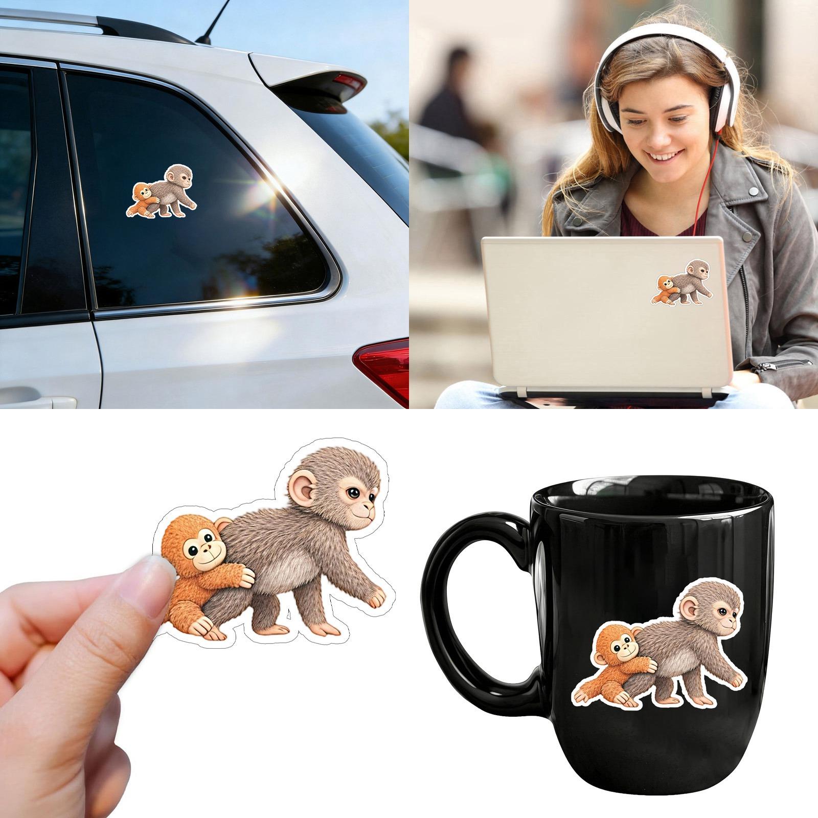 Monkey Illustration Sticker Featuring Adult and Baby Monkey Design High Quality Durable Material Suitable for Decoration and Craft Projects
Monkey Illustration Sticker Featuring Adult and Baby Monkey Design High Quality Durable Material Suitable for Decoration and Craft Projects