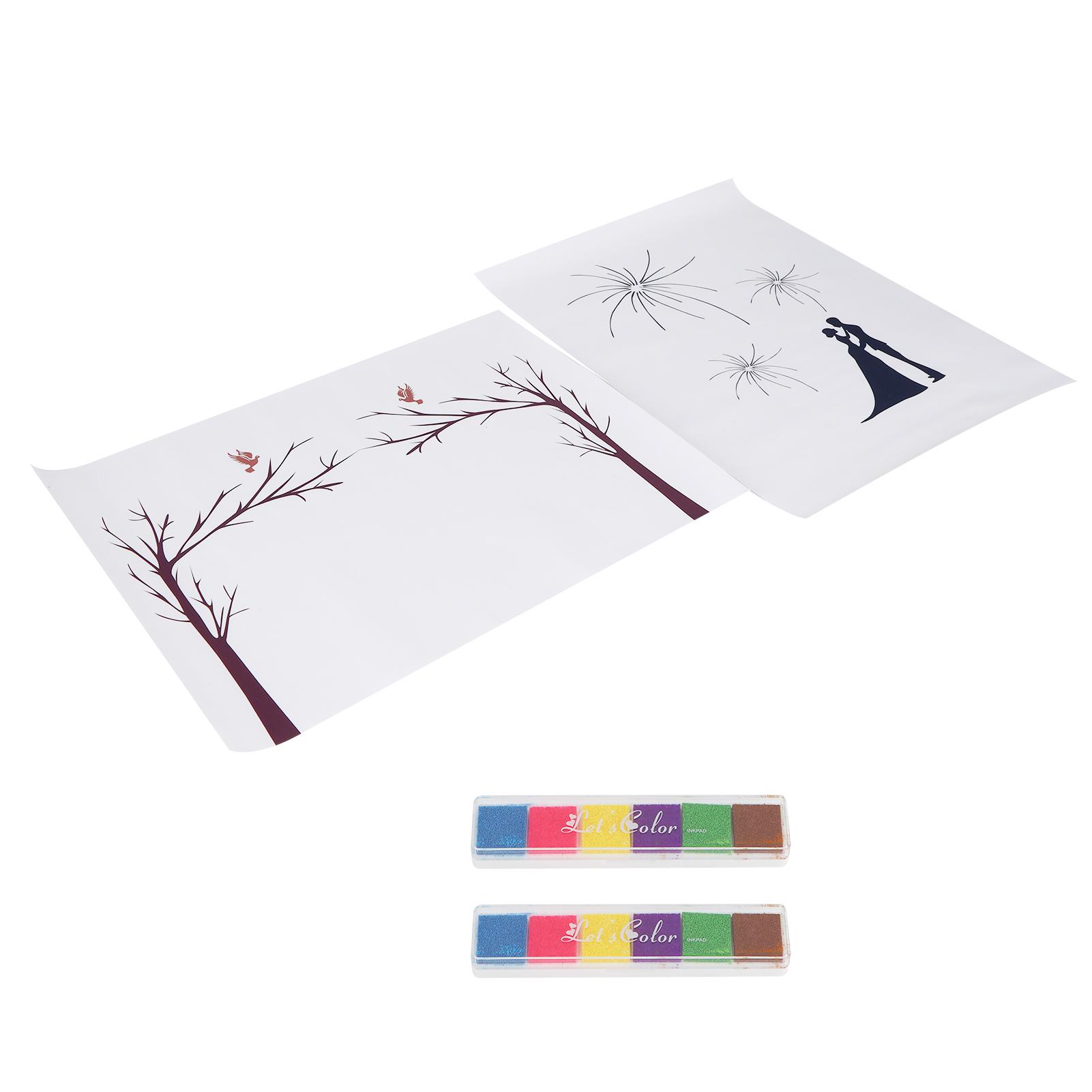 2 Set DIY Pattern Guest Signature SignIn Book Guestbook Fingerprint Painting for Wedding Birthday Party
2 Set DIY Pattern Guest Signature SignIn Book Guestbook Fingerprint Painting for Wedding Birthday Party