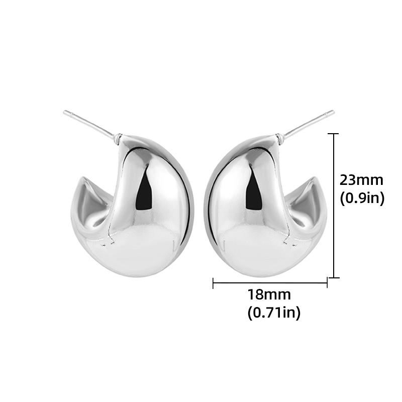 Glossy Gold Plated Stainless Steel Round Chunky Dome Earring Smooth Hollow Lightweight Hoop Earrings for Women Statement Zircon мідний
Glossy Gold Plated Stainless Steel Round Chunky Dome Earring Smooth Hollow Lightweight Hoop Earrings for Women Statement Zircon мідний