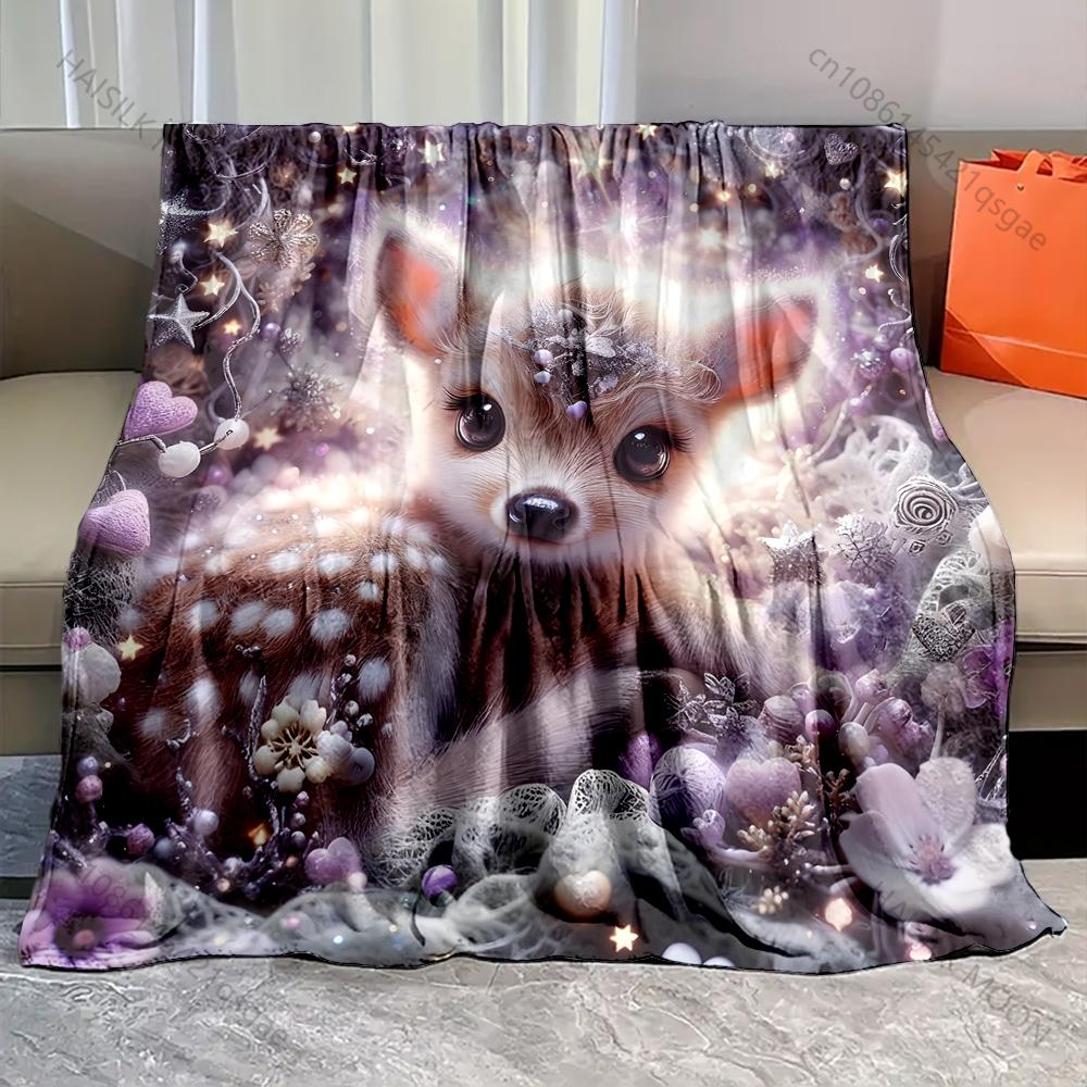 Fantasy Theme Cute Deer Print Blanket Warm Soft Luxury Gift for Child Adults Suitable for Home Sofa Bed Travel Camping 75x90cm
Fantasy Theme Cute Deer Print Blanket Warm Soft Luxury Gift for Child Adults Suitable for Home Sofa Bed Travel Camping 75x90cm