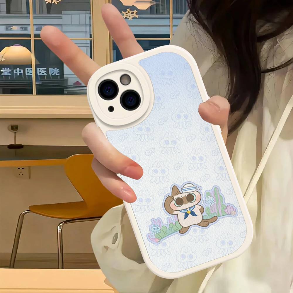 Cartoon Siamese Cat Couple Phone Case for iPhone 16 15 14 11 12 13 Pro Max Plus Back Leather Shell iphone 13
Cartoon Siamese Cat Couple Phone Case for iPhone 16 15 14 11 12 13 Pro Max Plus Back Leather Shell iphone 13