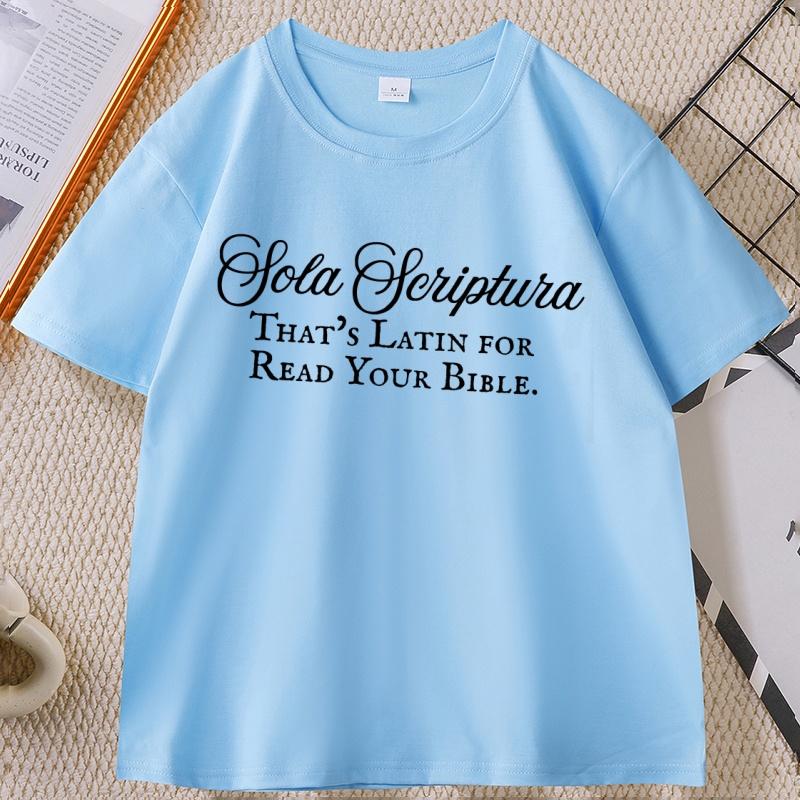 Thats Latin for Read Your Bible Tshirt for Unisex Women Reformed Christian TShirt Short Sleeve Oneck T Shirt Streetwear 4XL
Thats Latin for Read Your Bible Tshirt for Unisex Women Reformed Christian TShirt Short Sleeve Oneck T Shirt Streetwear 4XL