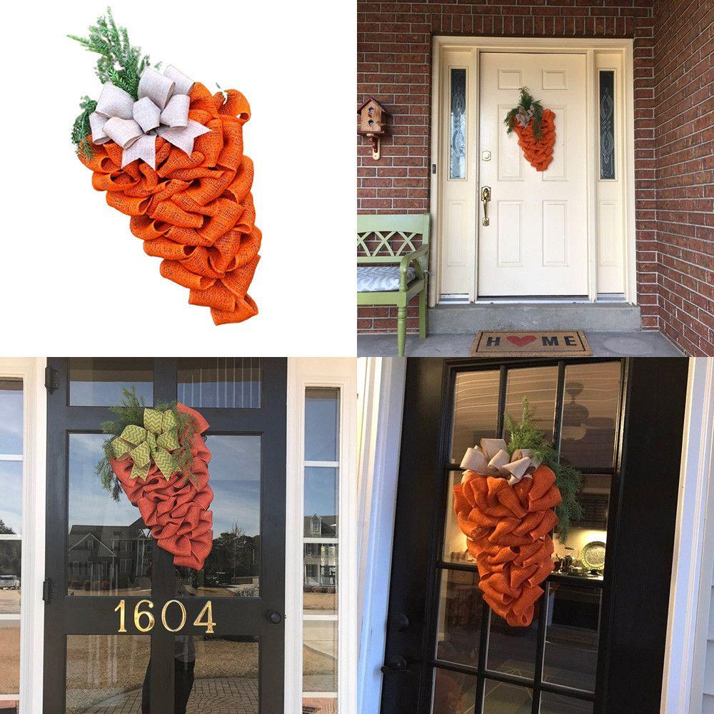 Home R attan Circle Door Trim Window Bow Tie Artificial P lants Wreath Carrot Easter Day Decoration
Home R attan Circle Door Trim Window Bow Tie Artificial P lants Wreath Carrot Easter Day Decoration