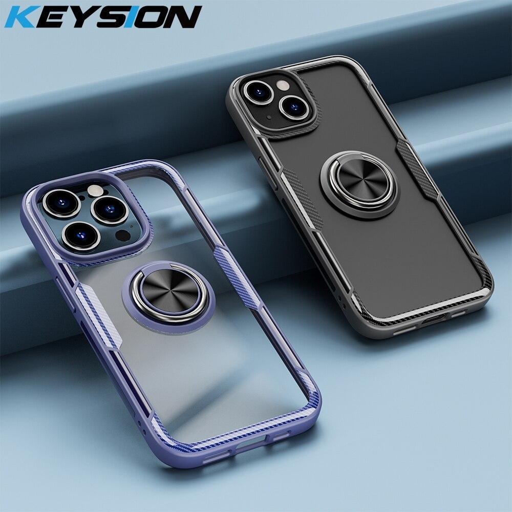 KEYSION Прозрачный ударопрочный чехол для iPhone 14 Pro Max 14 Plus Прозрачное кольцо Стенд Телефон Задняя крышка для iPhone SE 2022
KEYSION Прозрачный ударопрочный чехол для iPhone 14 Pro Max 14 Plus Прозрачное кольцо Стенд Телефон Задняя крышка для iPhone SE 2022