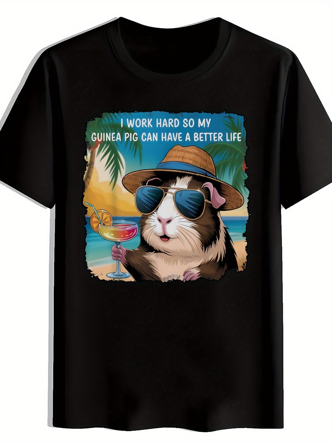 Funny Guinea Pig Graphic T-shirt - Black Casual Summer Tee with I Work Hard So My Guinea Pig Can Have Better Life Saying XXXL
Funny Guinea Pig Graphic T-shirt - Black Casual Summer Tee with I Work Hard So My Guinea Pig Can Have Better Life Saying XXXL