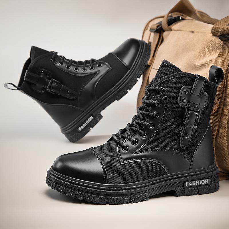 Men s shoes autumn new outdoor tooling boots British style high-top fashion short boots personalized buckle locomotive boots Martin boots 39
Men s shoes autumn new outdoor tooling boots British style high-top fashion short boots personalized buckle locomotive boots Martin boots 39