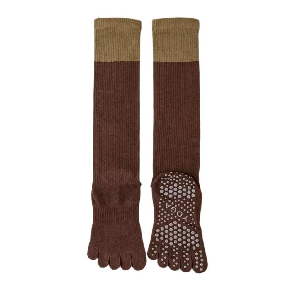 Grip Yoga Socks Anti-slip Long Tube Socks Professional Pilates Socks Yoga Practice кофейный
Grip Yoga Socks Anti-slip Long Tube Socks Professional Pilates Socks Yoga Practice кофейный