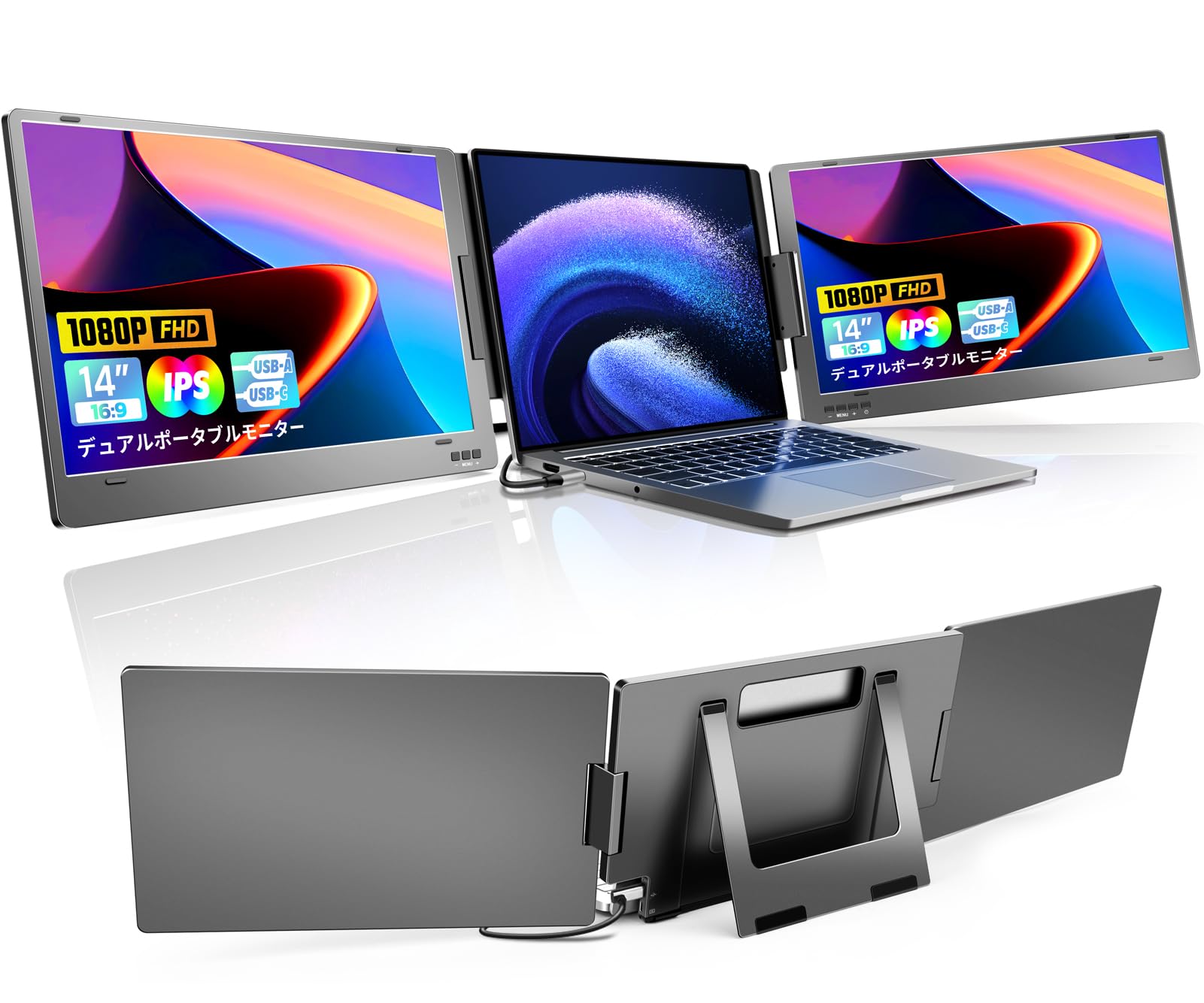 New ROADOM Mobile Monitor Triple Monitor for Laptop Dual Monitor Rotation Aluminum Alloy Foldable Dual Display Compatible Connect with One Cable
New ROADOM Mobile Monitor Triple Monitor for Laptop Dual Monitor Rotation Aluminum Alloy Foldable Dual Display Compatible Connect with One Cable