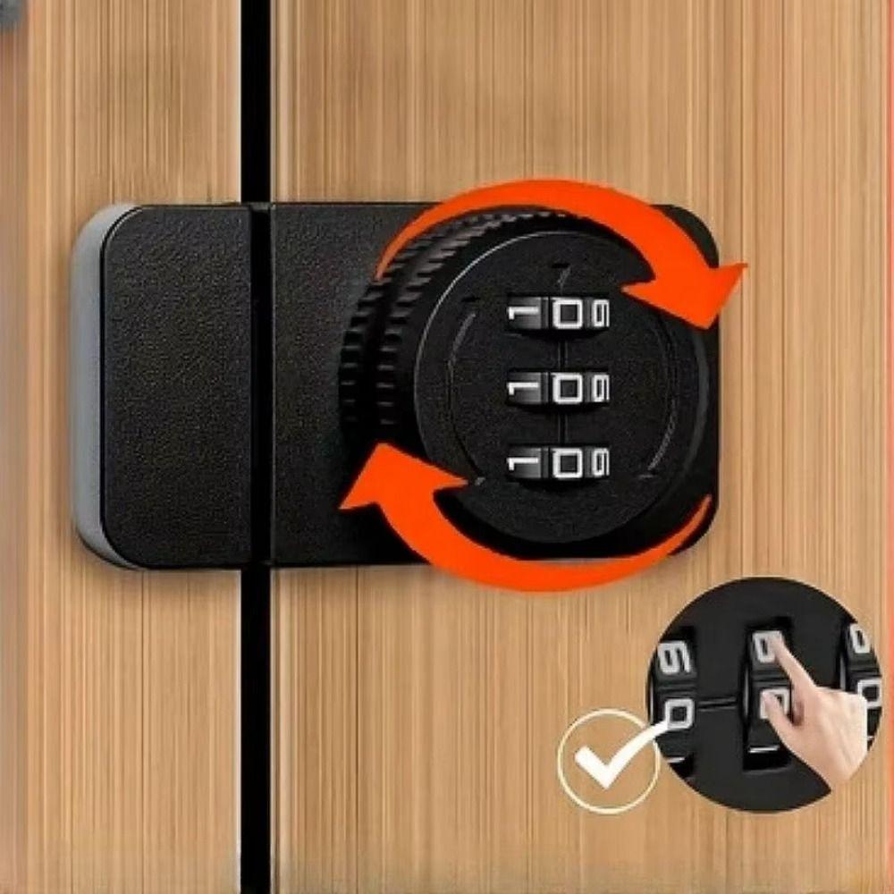 Anti-theft Password Door Lock No Punching Baby Safety Lock Cabinet Password Lock Household срібний
Anti-theft Password Door Lock No Punching Baby Safety Lock Cabinet Password Lock Household срібний