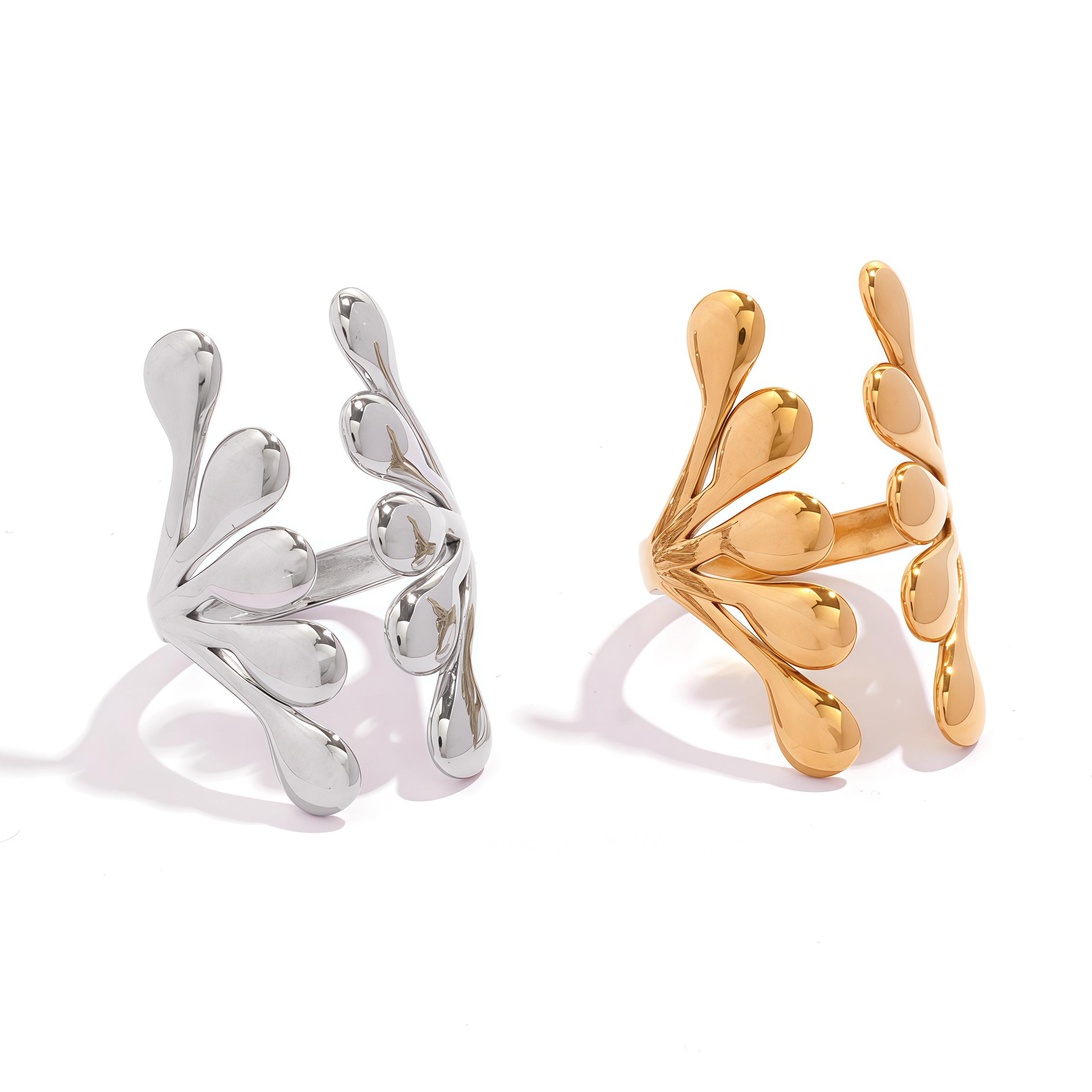New 18K Gold PVD Plated Stainless Steel Metal Geometric Adjustable Creative Ring Women Daily Fashion Zircon Accessories resizable
New 18K Gold PVD Plated Stainless Steel Metal Geometric Adjustable Creative Ring Women Daily Fashion Zircon Accessories resizable