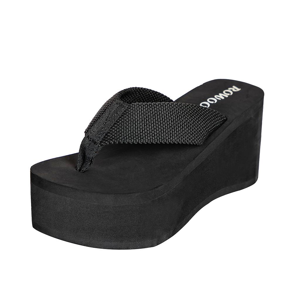 High Heel Women Sandal Shoes Solid Summer Flip Flops Wedges Platform Textile 3.15 height Increasing Shoes 8cm Footwear 36 чорний
High Heel Women Sandal Shoes Solid Summer Flip Flops Wedges Platform Textile 3.15 height Increasing Shoes 8cm Footwear 36 чорний