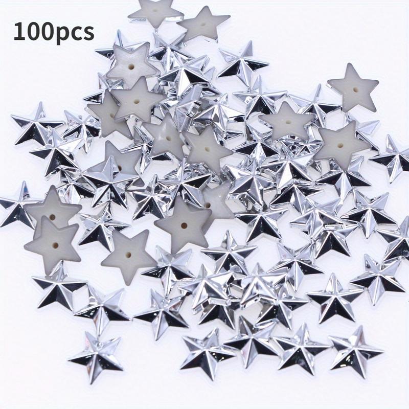 100pcs Acrylic Diamond Flat Bottom Gold Silver Five Pointed Star DIY Decorative Clothing Accessories
100pcs Acrylic Diamond Flat Bottom Gold Silver Five Pointed Star DIY Decorative Clothing Accessories