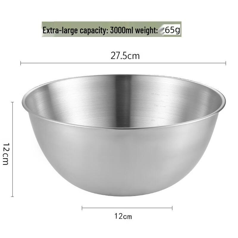 Abay Thickened Stainless Steel Salad Mixing Bowl Set
Abay Thickened Stainless Steel Salad Mixing Bowl Set
