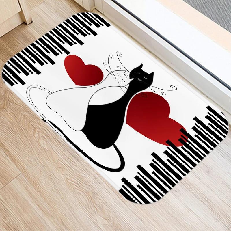 Modern Black White Cat Silhouette Heart Shape Minimalist Artistic Romantic Home Decoration Carpet Mat Rug Floor Mat Welcome Mat 40X60CM
Modern Black White Cat Silhouette Heart Shape Minimalist Artistic Romantic Home Decoration Carpet Mat Rug Floor Mat Welcome Mat 40X60CM