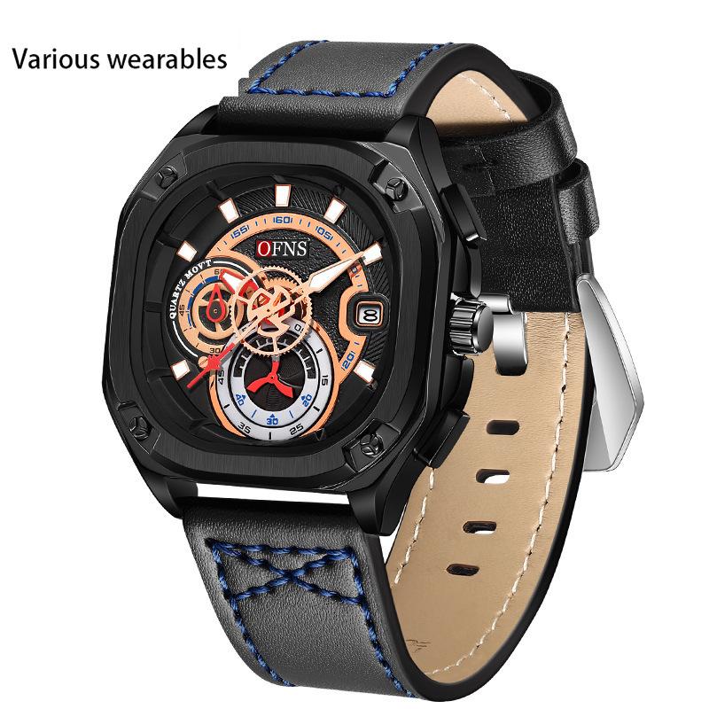 Quartz Watch Men s Square Watch Fluorescent Pointer Personalized Creative Calendar Waterproof Watch
Quartz Watch Men s Square Watch Fluorescent Pointer Personalized Creative Calendar Waterproof Watch