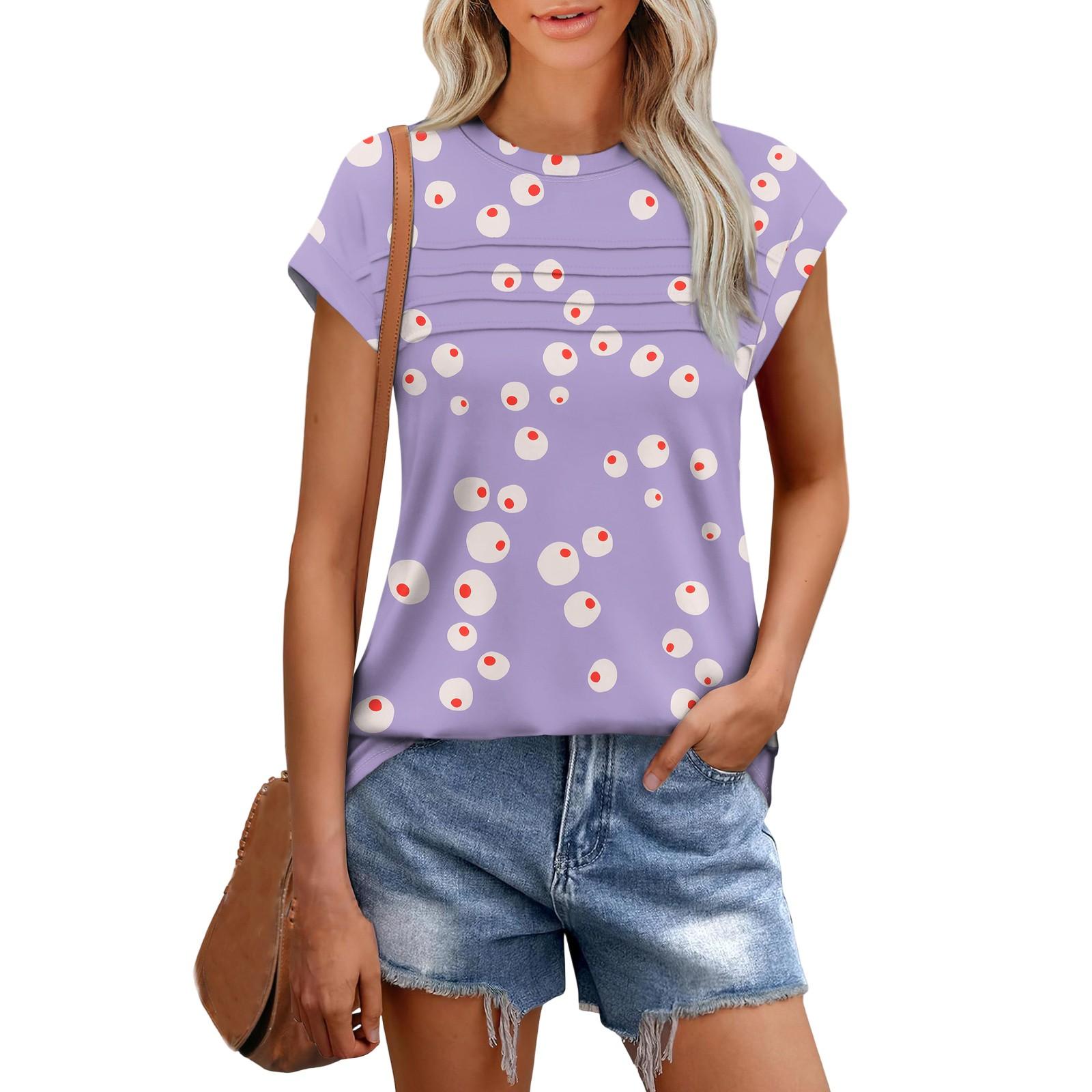 Women s Fashion Casual Short Sleeve Basic Textured Floral Neck T-Shirt Cap Sleeve Tops S
Women s Fashion Casual Short Sleeve Basic Textured Floral Neck T-Shirt Cap Sleeve Tops S