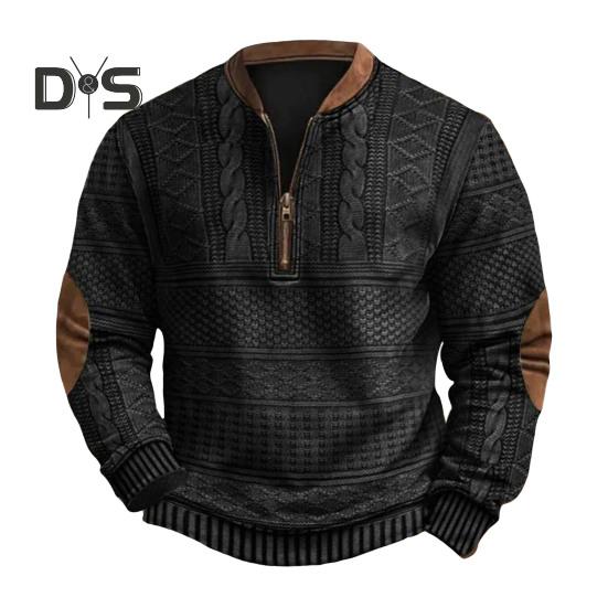 Осень-зима Мужская толстовка с полумолнией, ромбовидной текстурой, лоскутное круглое декольте, пуловер с длинными рукавами, повседневный спортивный топ для активного отдыха 2XL чёрный
Осень-зима Мужская толстовка с полумолнией, ромбовидной текстурой, лоскутное круглое декольте, пуловер с длинными рукавами, повседневный спортивный топ для активного отдыха 2XL чёрный