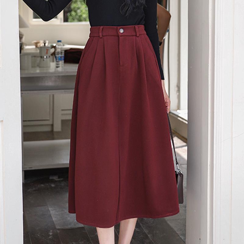 Women s Retro A-Line Woolen Midi Skirt with Belt and Double Pockets - Autumn/Winter Slimming Fashion. Large
Women s Retro A-Line Woolen Midi Skirt with Belt and Double Pockets - Autumn/Winter Slimming Fashion. Large