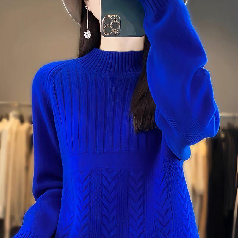 Женский свитер с полувысоким воротом, плотный, однотонный, повседневный, свободный и утягивающий, вязаный свитер 2XL синий
Женский свитер с полувысоким воротом, плотный, однотонный, повседневный, свободный и утягивающий, вязаный свитер 2XL синий