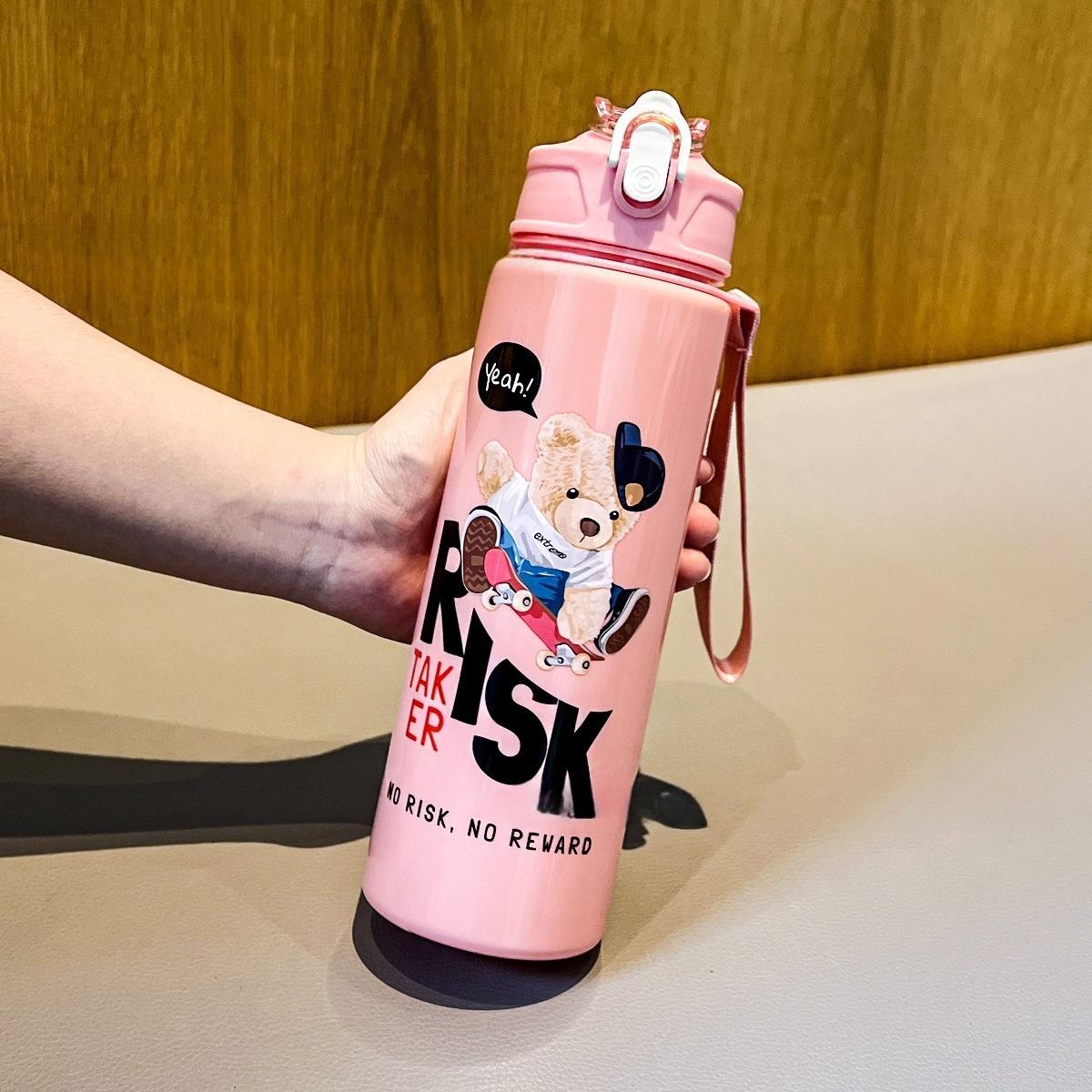 650 мл Бутылка для воды с мультяшным дизайном медведя, с соломинками и подъемной веревкой, герметичная, портативная, для пеших походов, путешествий 650ml розовый
650 мл Бутылка для воды с мультяшным дизайном медведя, с соломинками и подъемной веревкой, герметичная, портативная, для пеших походов, путешествий 650ml розовый