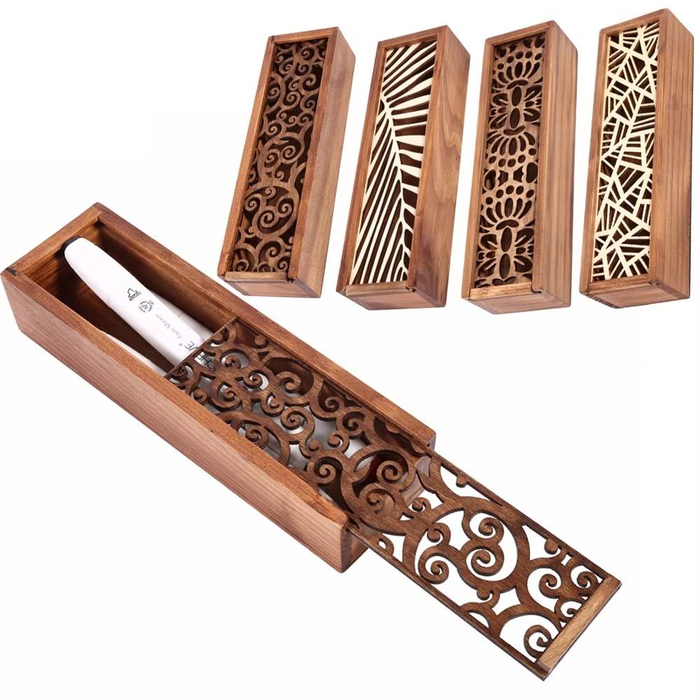 Retro Wooden Pencil Box Hollow Pencil Case Unique Stationery Box Desk Storage Accessories B
Retro Wooden Pencil Box Hollow Pencil Case Unique Stationery Box Desk Storage Accessories B