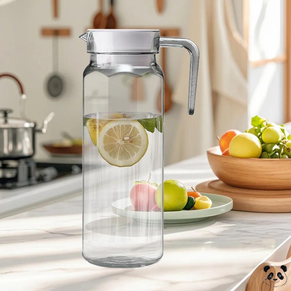 Acrylic Large Capacity Water Pitcher Cold Beverage Jug Tea Pot 1100ml Clear Durable Leak Resistant Lid Handle One Size
Acrylic Large Capacity Water Pitcher Cold Beverage Jug Tea Pot 1100ml Clear Durable Leak Resistant Lid Handle One Size