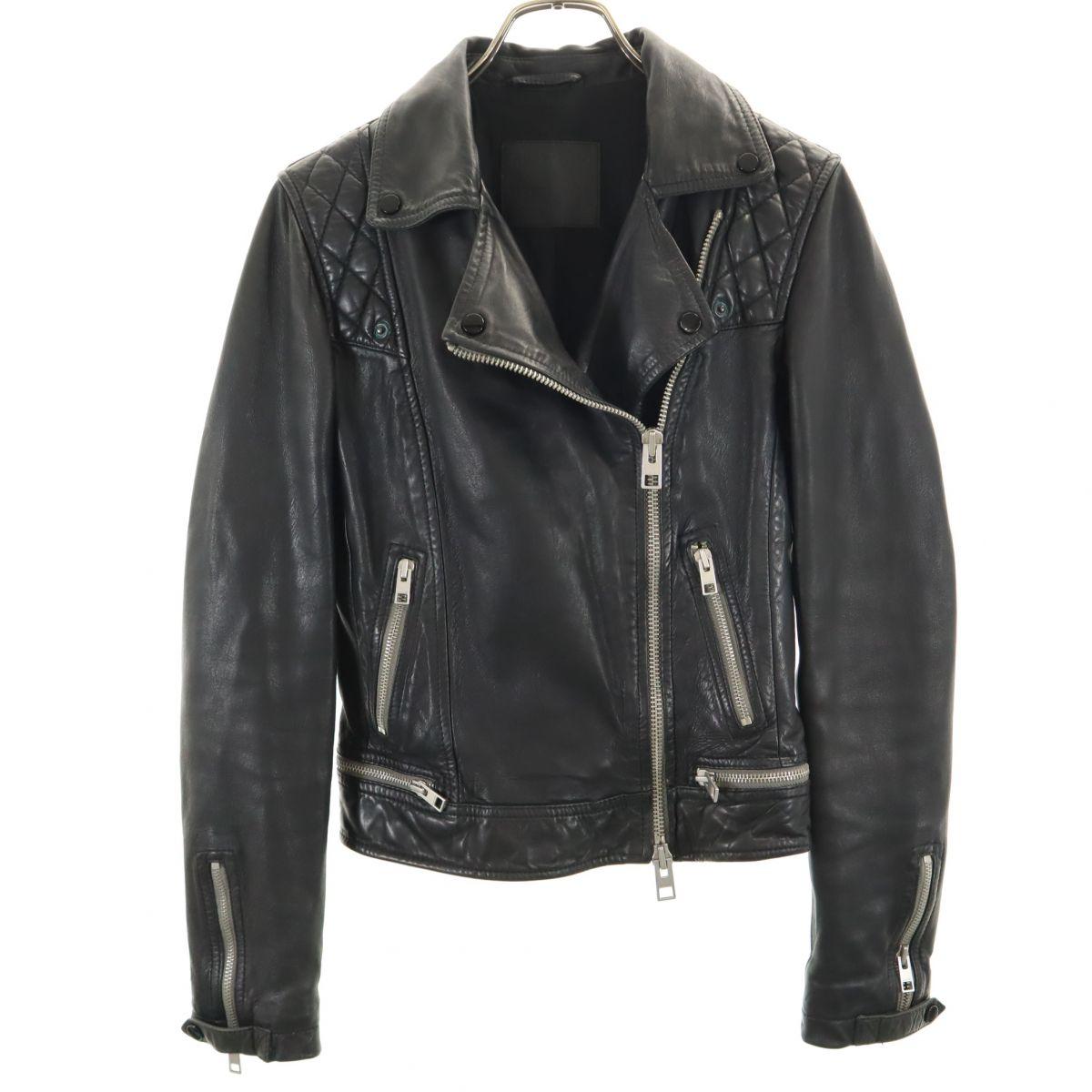ALLSAINTS Sheep leather leather Double riders jacket 34 black Women Used
ALLSAINTS Sheep leather leather Double riders jacket 34 black Women Used