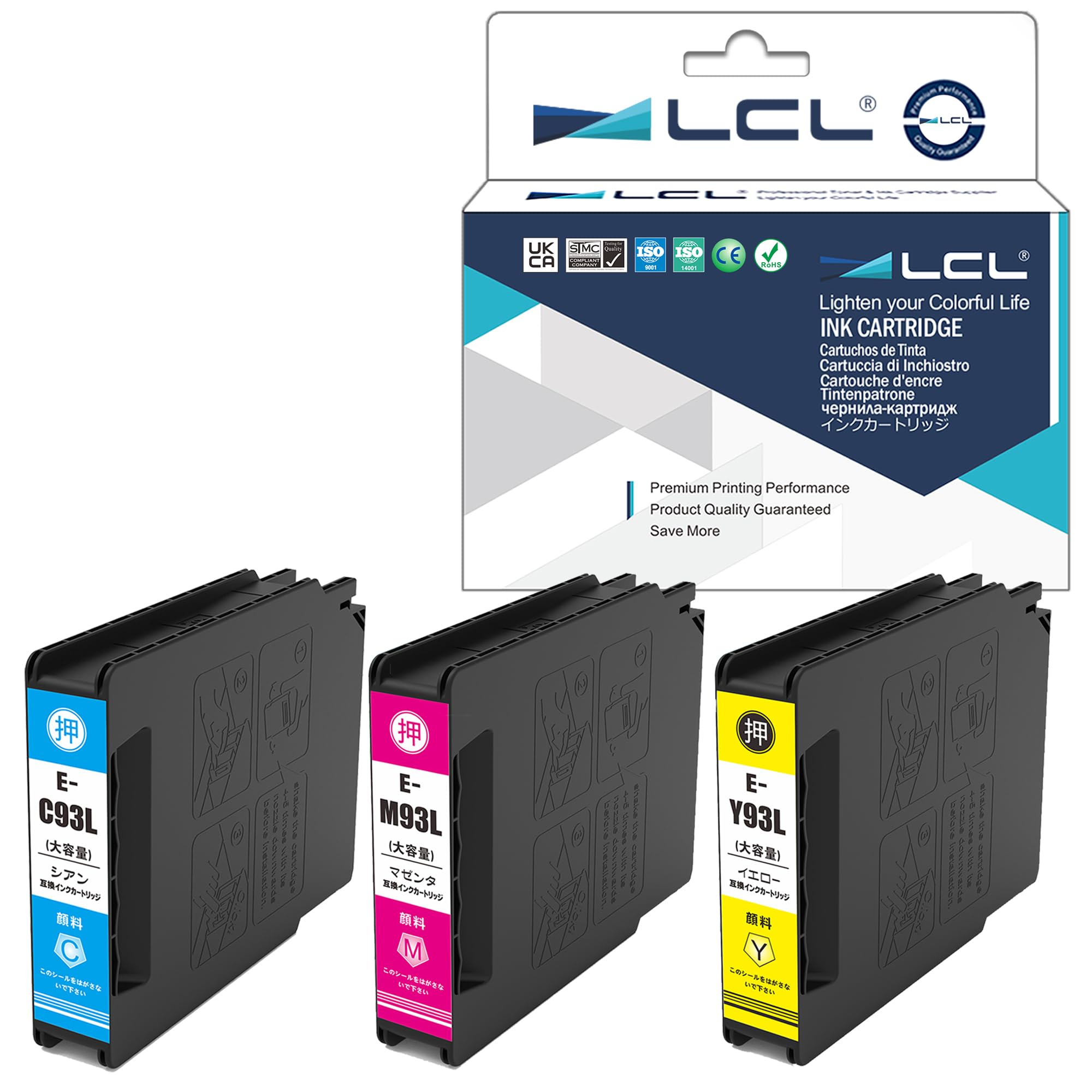 LCL ICC93L ICM93L ICY93L Pigment pack Compatible Ink Cartridge for Epson Compatible (3 C/M/Y) models
LCL ICC93L ICM93L ICY93L Pigment pack Compatible Ink Cartridge for Epson Compatible (3 C/M/Y) models