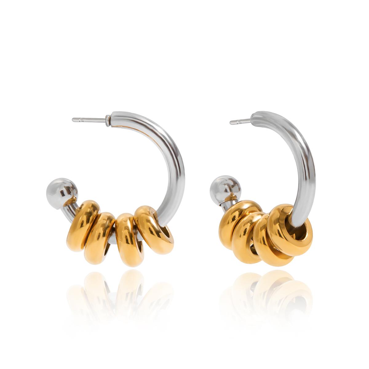 Yori Double Color Stainless Steel Metal Geometric C-Shaped Earrings Women Daily Wear Jewelry Pendientes De Acero Inoxidable золотистий
Yori Double Color Stainless Steel Metal Geometric C-Shaped Earrings Women Daily Wear Jewelry Pendientes De Acero Inoxidable золотистий