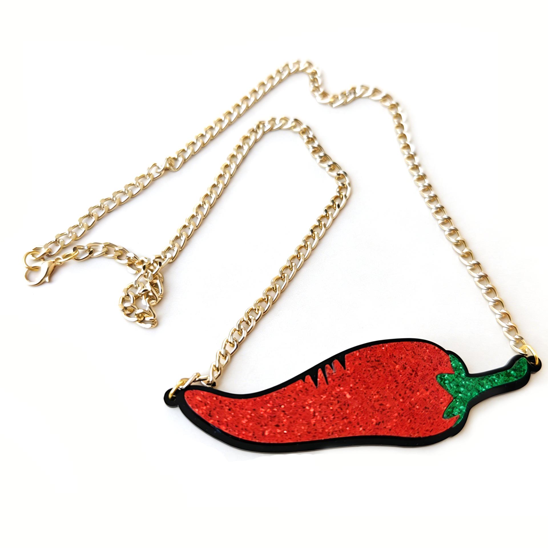 Trendy Women s Red Chili Hip Hop Acrylic Necklace красный
Trendy Women s Red Chili Hip Hop Acrylic Necklace красный