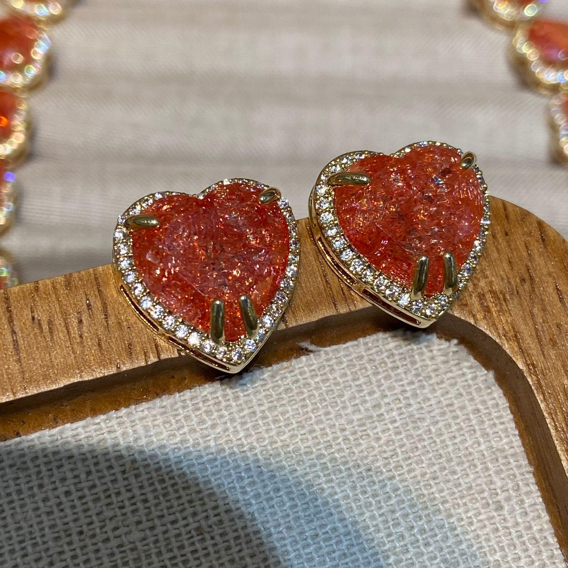 Necklace Bohemian Zircon Orange Love Stud Earrings Women With Skirt Necklace Bracelet Set
Necklace Bohemian Zircon Orange Love Stud Earrings Women With Skirt Necklace Bracelet Set