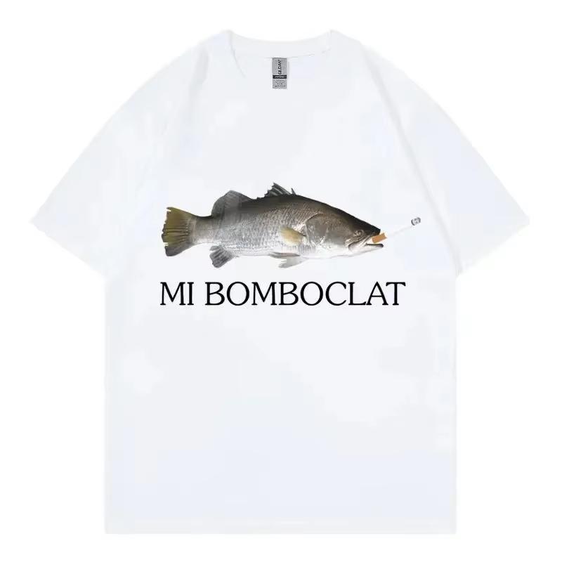 Unisexs Mi Bomboclat TShirt Funny Fish Smoking Meme Graphic Tee Casual Crew Neck Top Casual street fashion shortsleeved shirt 4XL
Unisexs Mi Bomboclat TShirt Funny Fish Smoking Meme Graphic Tee Casual Crew Neck Top Casual street fashion shortsleeved shirt 4XL