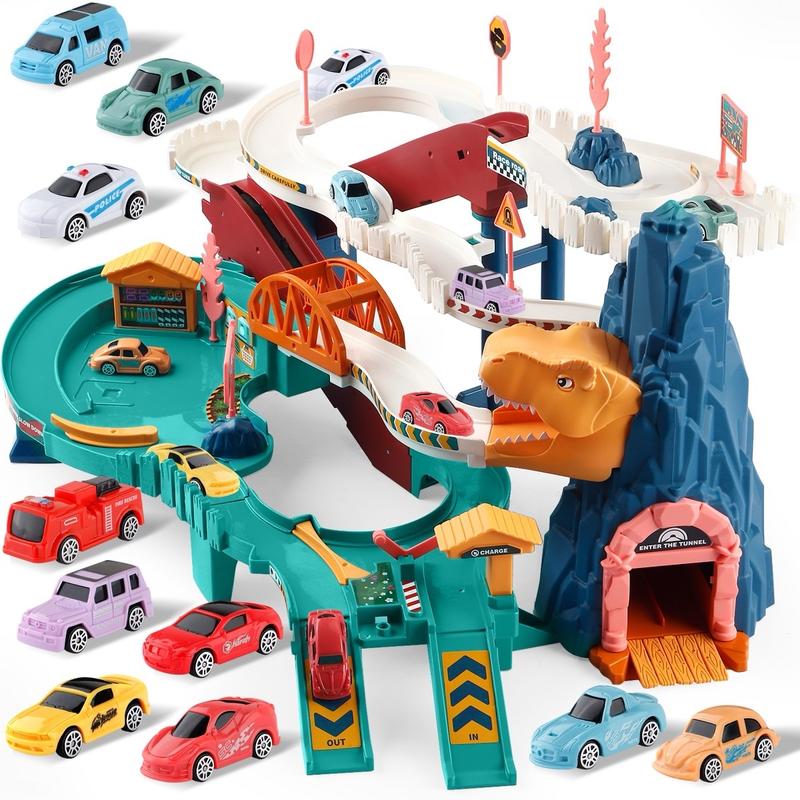 King Size Dinosaur Race Track Playset Toys for Kids Car Ramp Track Toys Adventure Car Garage Parking Toy Construction Racers Loop Vibrant Dino Hill Race Track Set
King Size Dinosaur Race Track Playset Toys for Kids Car Ramp Track Toys Adventure Car Garage Parking Toy Construction Racers Loop Vibrant Dino Hill Race Track Set