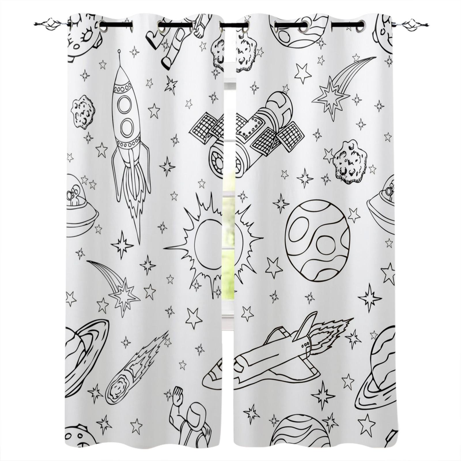 Космический космический корабль с узором ракеты, оконная занавеска, декоративная занавеска для кухни, спальни, панельные шторы для гостиной 135W x 60H(cm)
Космический космический корабль с узором ракеты, оконная занавеска, декоративная занавеска для кухни, спальни, панельные шторы для гостиной 135W x 60H(cm)