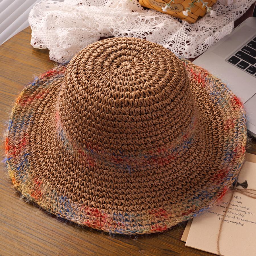 Summer colorful woven straw hat for seaside vacation, breathable hollow out large brim, UV resistant sun hat коричневый
Summer colorful woven straw hat for seaside vacation, breathable hollow out large brim, UV resistant sun hat коричневый