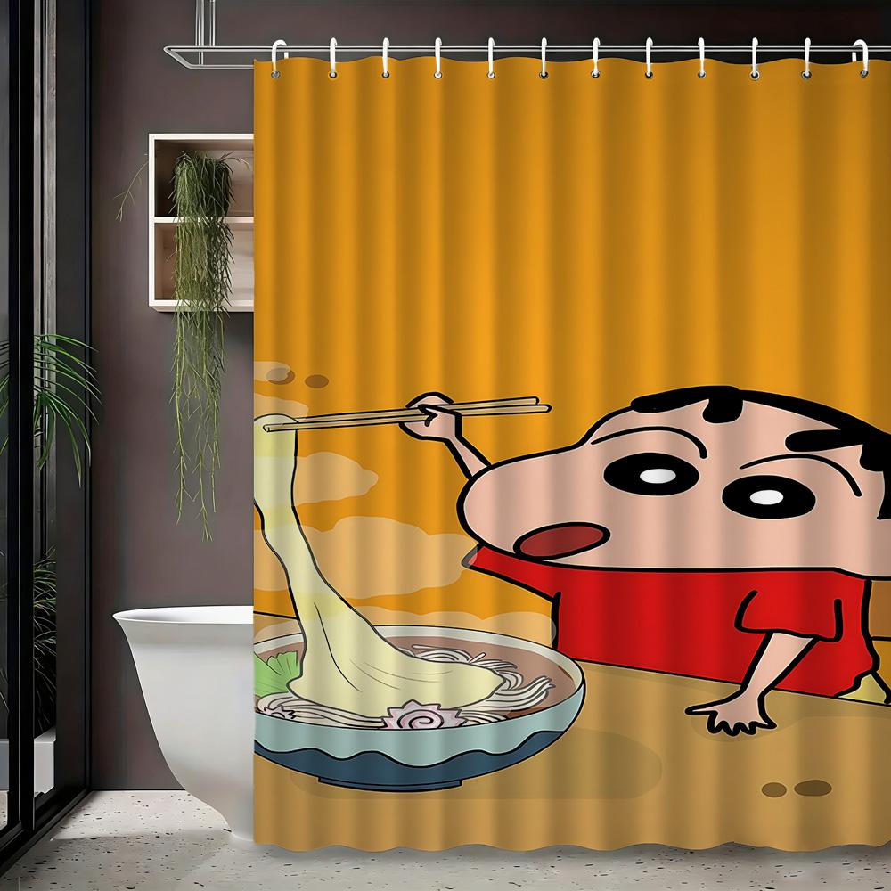 Crayon Shin-Chan & Friends Primitive Style Carrying Giant Fish Scene 2D Print Waterproof Shower Curtain, Warm Caramel Orange Bat W60H190(CM)-1 Pcs
Crayon Shin-Chan & Friends Primitive Style Carrying Giant Fish Scene 2D Print Waterproof Shower Curtain, Warm Caramel Orange Bat W60H190(CM)-1 Pcs