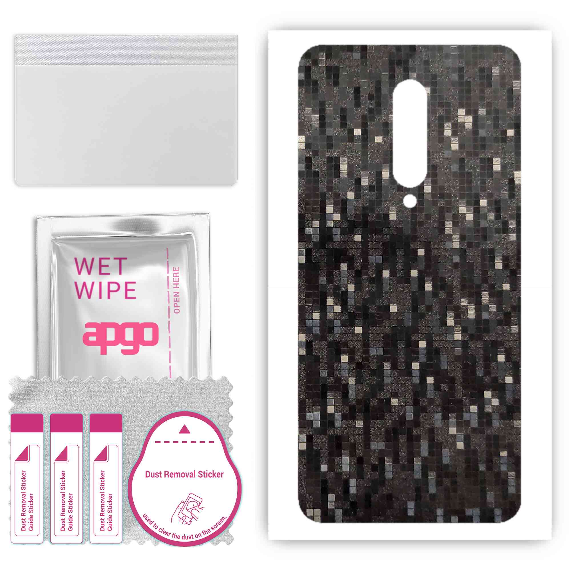 apgo Protective Skin Sticker for the back compatible with OnePlus 7 Pro, Wrap Film, Foil, Vinyl - Pattern Carbon Black Pixel
apgo Protective Skin Sticker for the back compatible with OnePlus 7 Pro, Wrap Film, Foil, Vinyl - Pattern Carbon Black Pixel