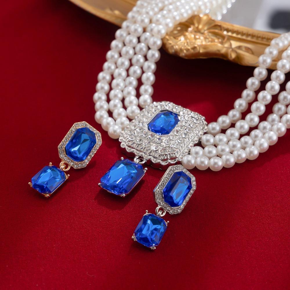 Charm Rhinestone Necklace Earrings Luxury Choker Necklace Set Chic Pearl Multilayer Necklace Party белый
Charm Rhinestone Necklace Earrings Luxury Choker Necklace Set Chic Pearl Multilayer Necklace Party белый