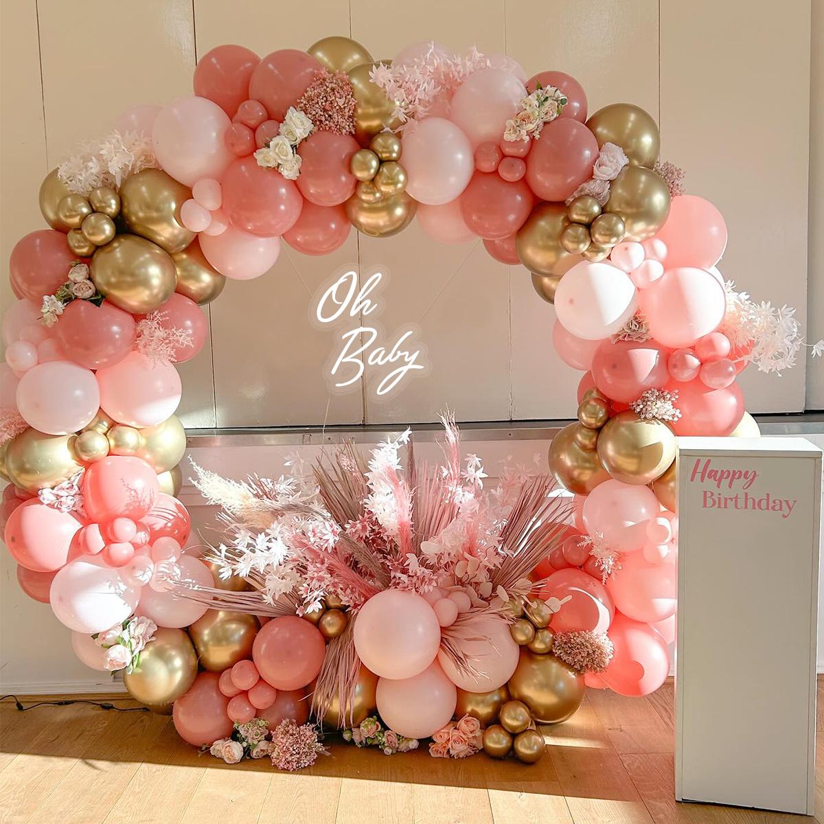 132pcs Retro Pink Latex Rose Metallic Gold Balloon Garland Arch Kit for Birthday Baby Shower Wedding Birthday Party Decor
132pcs Retro Pink Latex Rose Metallic Gold Balloon Garland Arch Kit for Birthday Baby Shower Wedding Birthday Party Decor