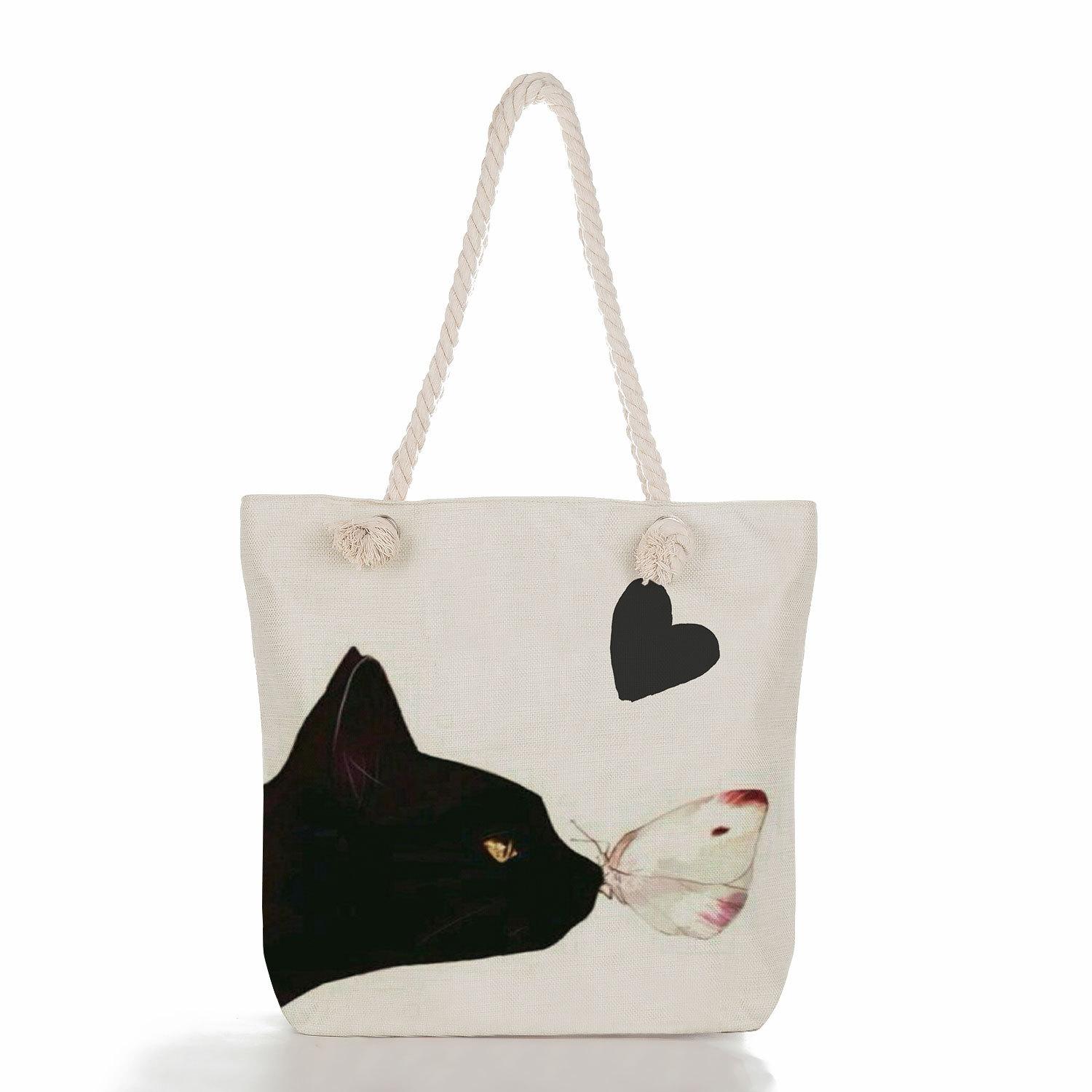 Cute cats and dogs print thick rope single-shoulder beach bag 7225 KTB
Cute cats and dogs print thick rope single-shoulder beach bag 7225 KTB