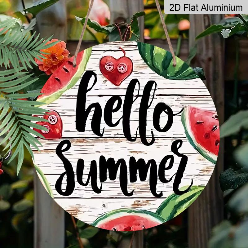 2D Flat Aluminum 7.87 Inch X 7.87 Inch Watermelon-patterned Wall Hanging, Summer Theme, Suitable for Gardens, Living Rooms, Kitchens, Bars, Cafes 1pc
2D Flat Aluminum 7.87 Inch X 7.87 Inch Watermelon-patterned Wall Hanging, Summer Theme, Suitable for Gardens, Living Rooms, Kitchens, Bars, Cafes 1pc