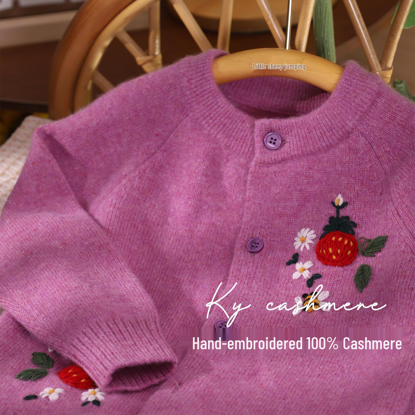 Girls 100% Cashmere Purple Cardigan - Heavy Duty, Embroidered Knit Sweater for Spring & Autumn. 90 cm фіолетовий
Girls 100% Cashmere Purple Cardigan - Heavy Duty, Embroidered Knit Sweater for Spring & Autumn. 90 cm фіолетовий